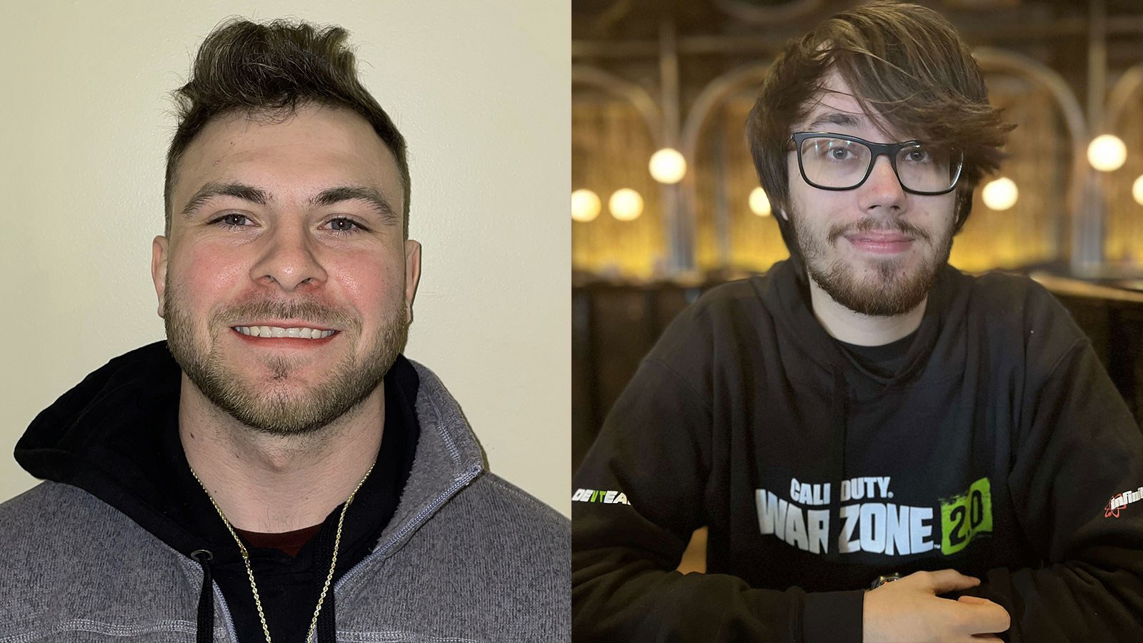 Side by side images of Full Sail graduates Coby Thomas (left) and Jaden LaRose (right).