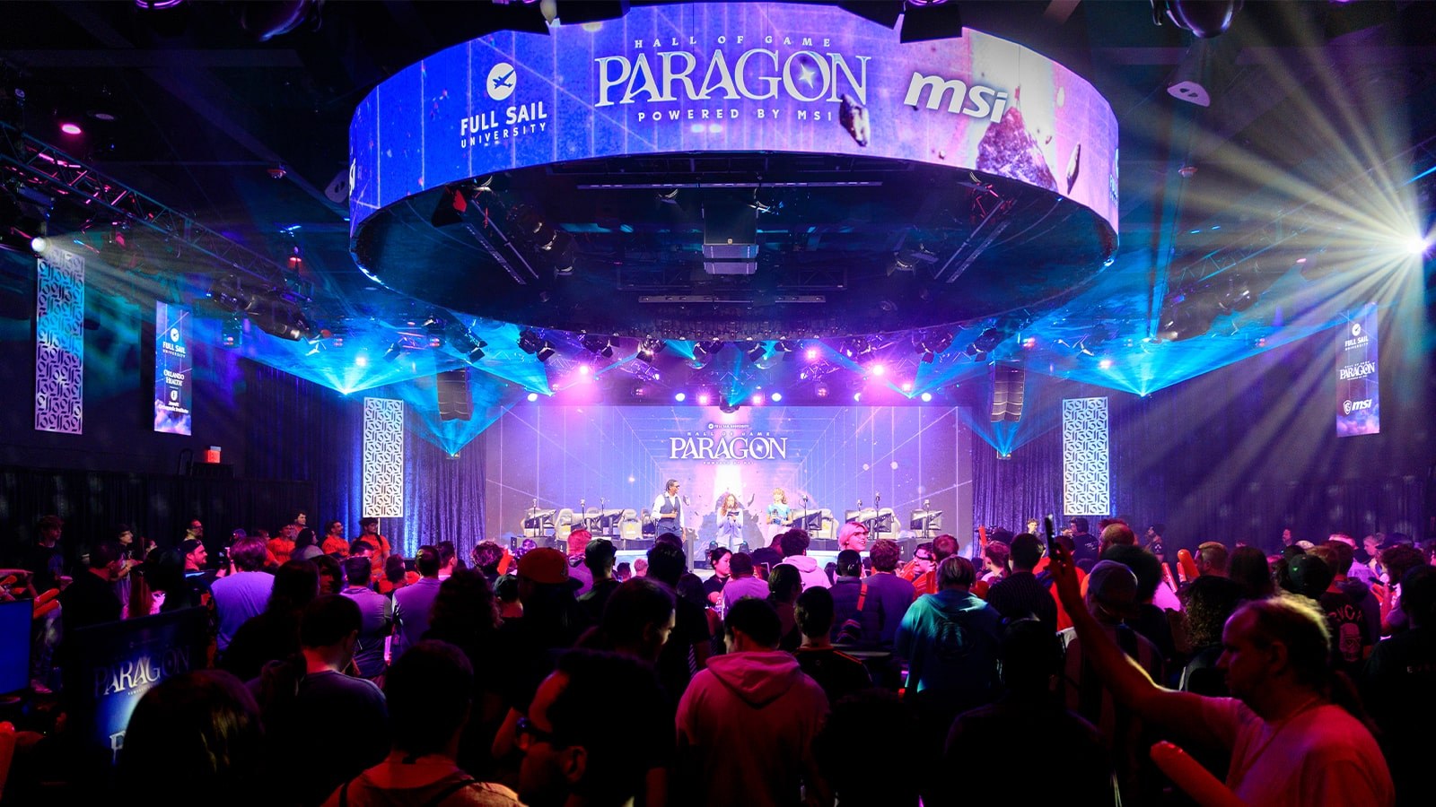 Full Sail University’s Orlando Health Fortress filled with students and attendees during Hall of Game: Paragon.