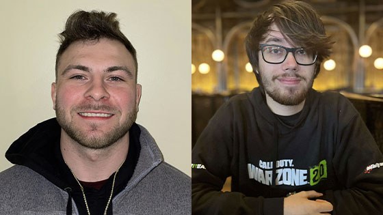 Side by side images of Full Sail graduates Coby Thomas (left) and Jaden LaRose (right).