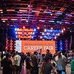 Full Sail students and grads connect with employers from Epic Games, The Walt Disney Company, and more at Career Expo.
