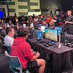 The Full Sail University Orlando Health Fortress, packed with a crowd of high school students and their families in attendance for the High School Invitational.