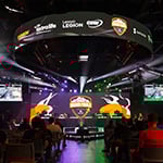 A wide shot of the crowd in the Full Sail University Orlando Health Fortress during the NACE Grand Finals.