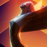 An illustration of The Game Awards statuette which features a woman with outstretched wings against an orange and yellow gradient backdrop, the words 'The Game Awards' appear in white text on the left of the image.