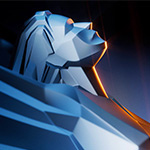 The Game Awards logo appears in light orange next to a digital render of a Game Awards statue with blue and orange gradient lighting.