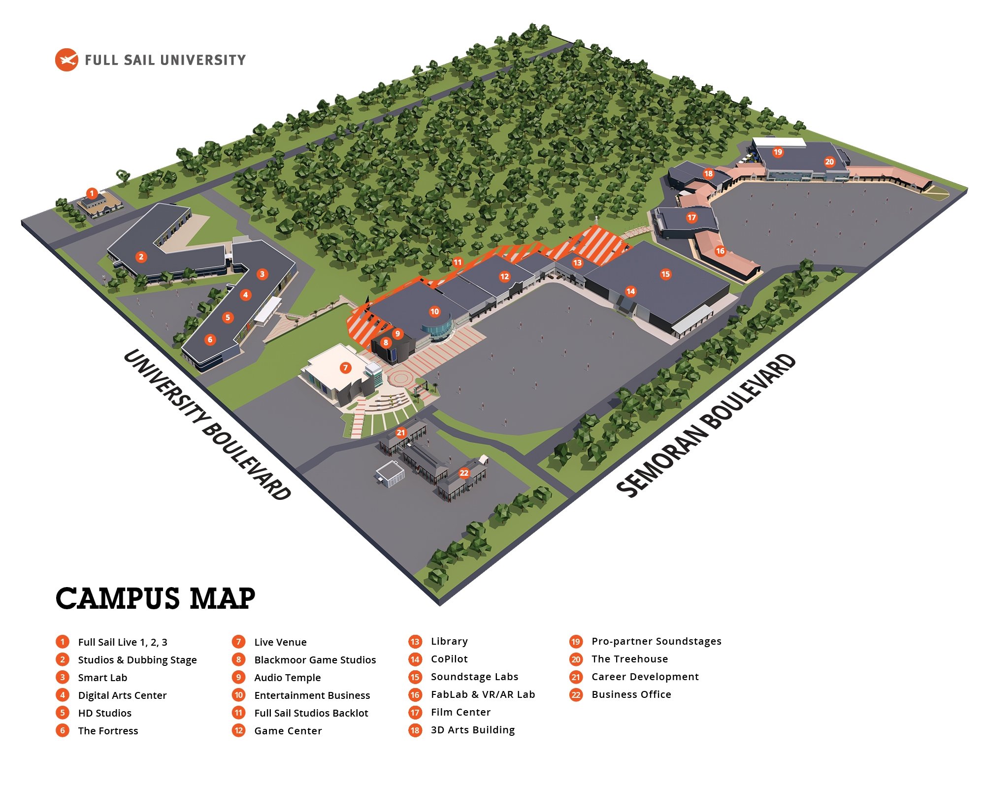 Eastern Florida State College Cocoa Campus Maps New College Campus Map New ...