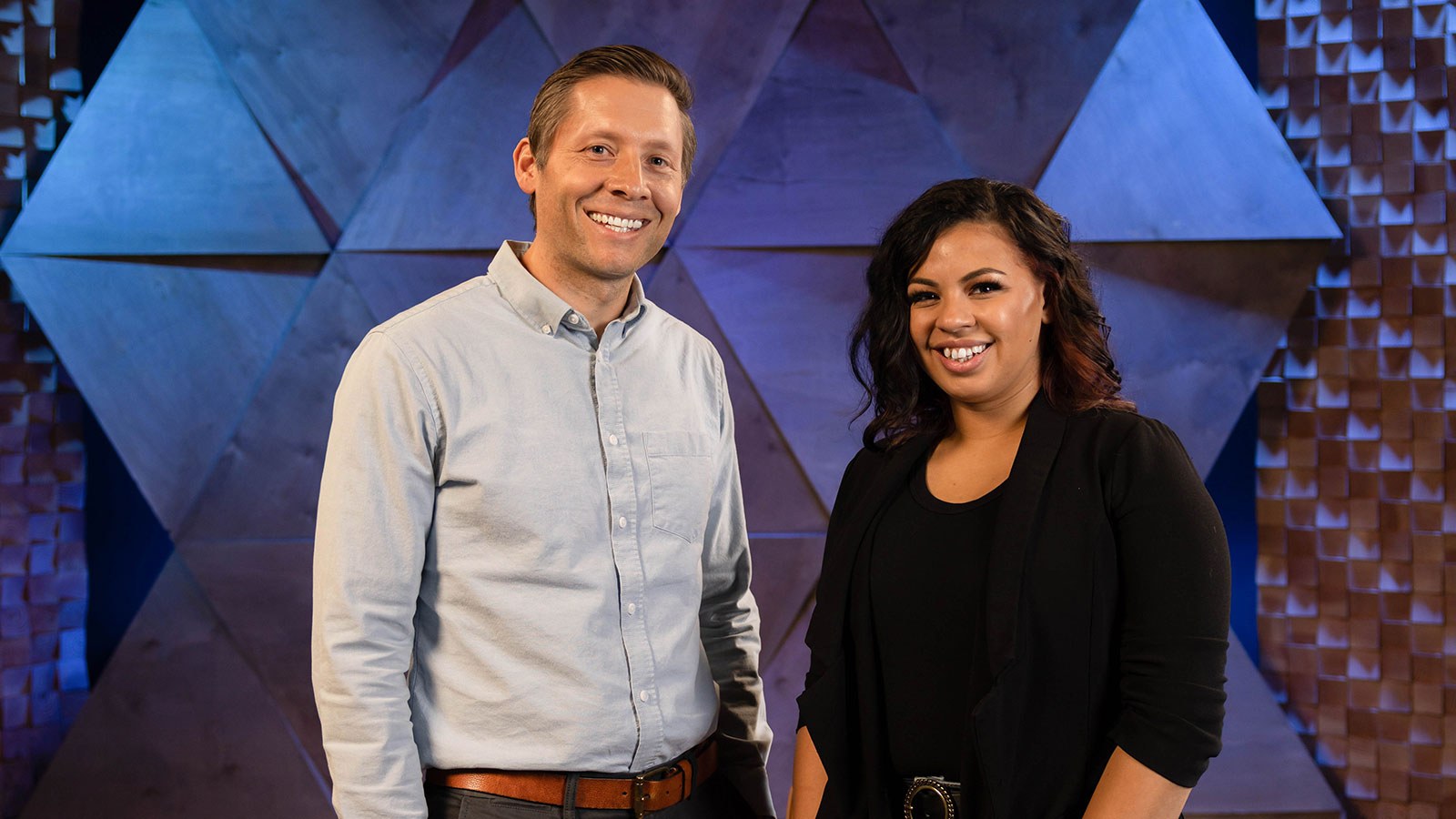 Pictured left to right, Social Bluebook’s Co-founder & COO, Sam Michie, and Creator Coach, Tiffany Day.