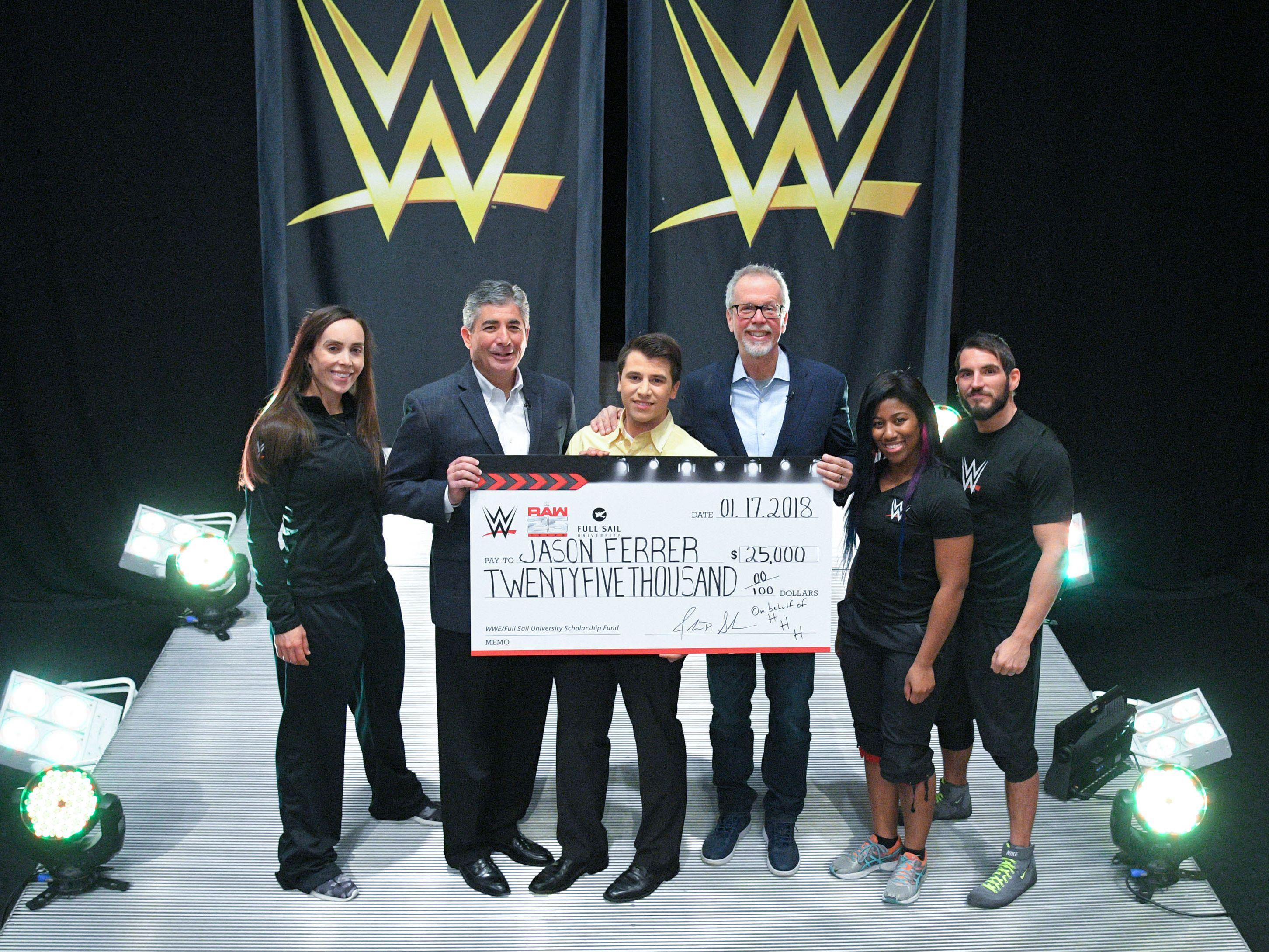 WWE presents $25,000 scholarship to Full Sail University's Jason Ferrer 