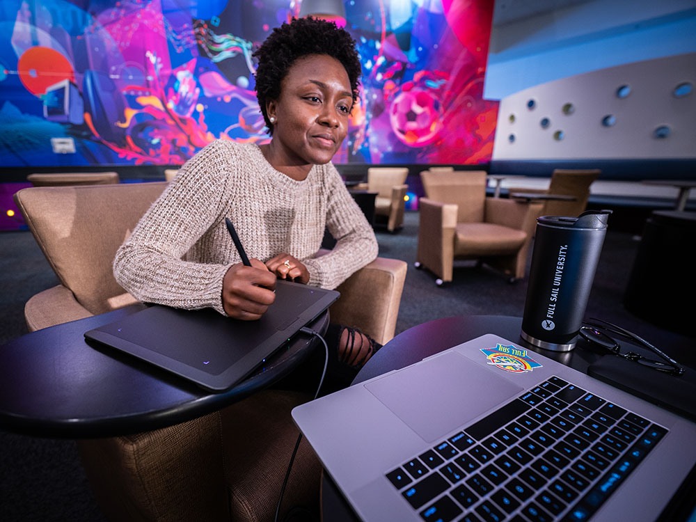 a young student using a new xencelabs tablet