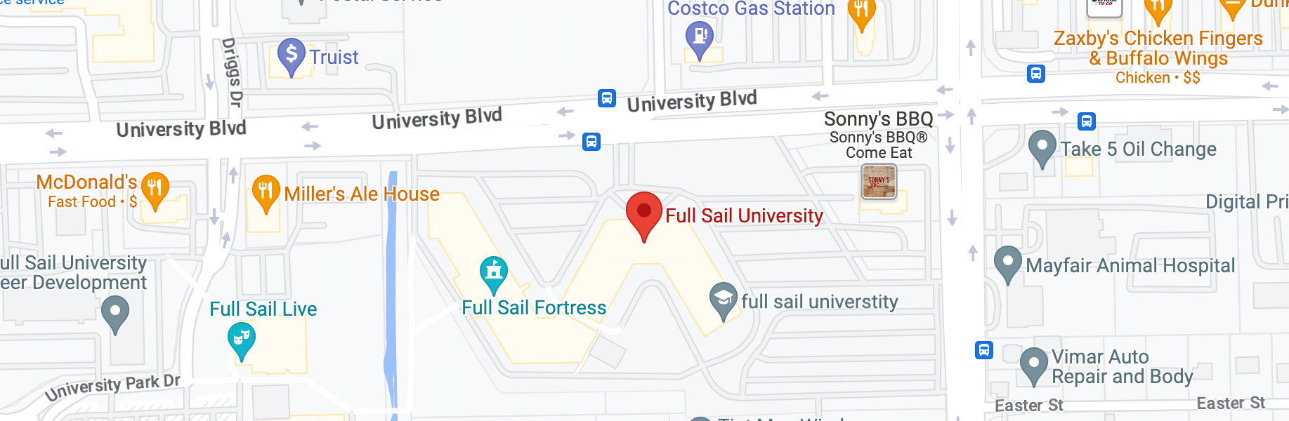 Open Google Maps to Full Sail University